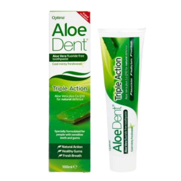 Aloe Dent Triple Action Fluoride Free Toothpaste 100ml Natures Way