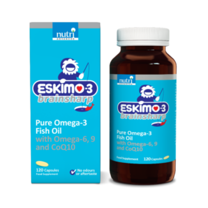 Eskimo3 Brainsharp Pure Omega3 Fish Oil with Omega6, 9 & CoQ10 120